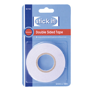 2-puolinen teippi, 6 mm, 18 m