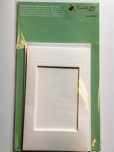 Encaustic Art Suorakaideaukkoinen paspis + kuori 11x18 cm
