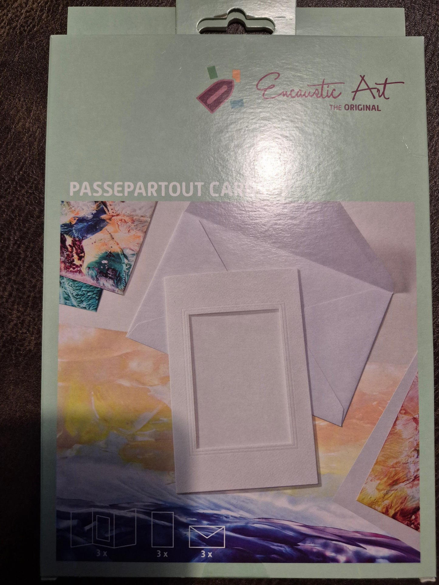 Encaustic Art Suorakaideaukkoinen paspis + kuoret A6-korttiin