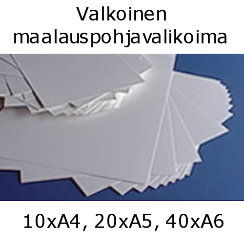 Valkoinen maalauspohjavalikoima